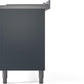 Ilve UP60FSNMPBGBLP Nostalgie Ii 60 Inch Dual Fuel Liquid Propane Freestanding Range In Blue Grey With Bronze Trim