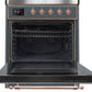 Ilve UMI30NE3BGP Majestic Ii 30 Inch Electric Freestanding Range In Blue Grey With Copper Trim