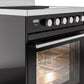 Ilve UPI304WMPBK Professional Plus Ii 30 Inch Electric Freestanding Range In Glossy Black With Trim