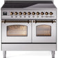 Ilve UPDI406NMPSSB Nostalgie Ii 40 Inch Electric Freestanding Range In Stainless Steel With Bronze Trim