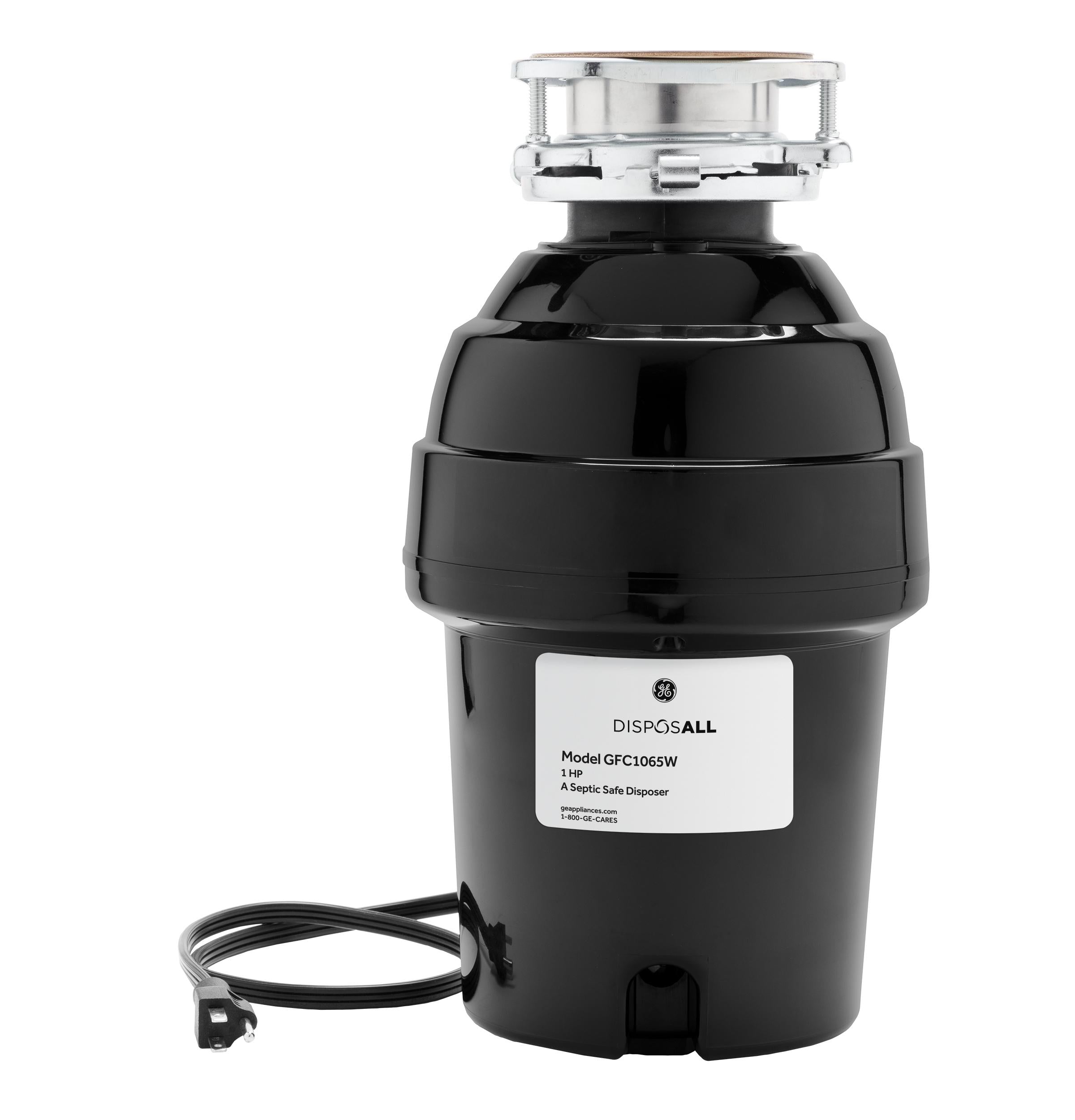 Ge Appliances GFC1065W Ge Disposall® 1 Hp Continuous Feed Garbage Disposer - Corded