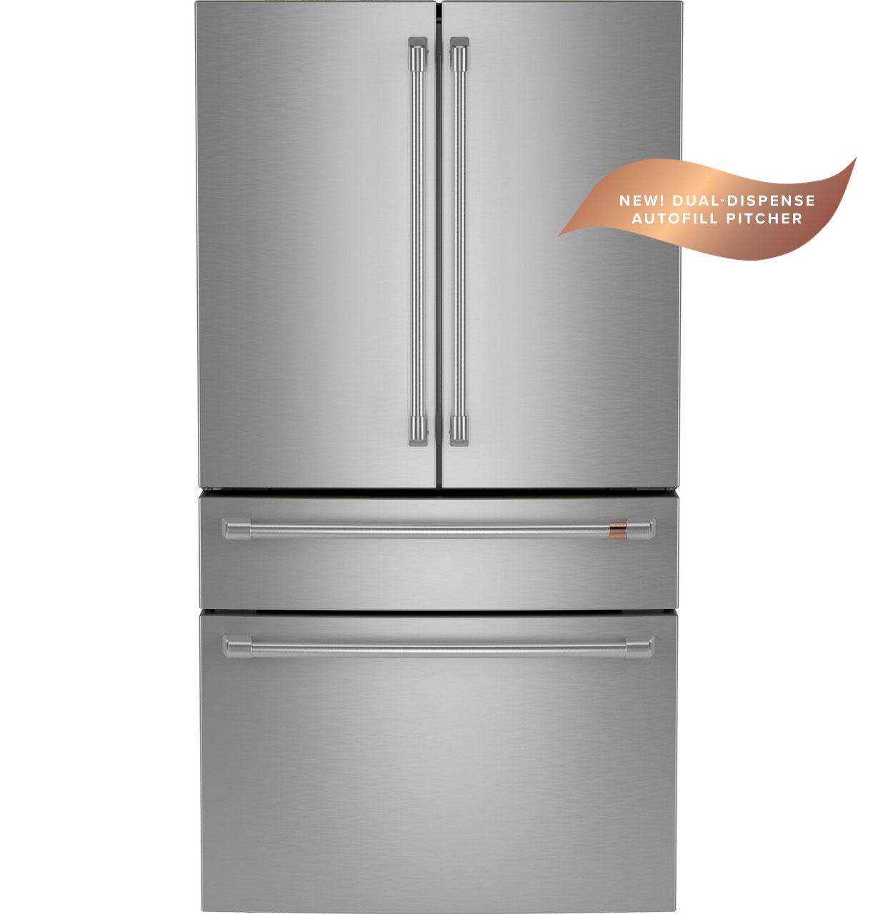 Cafe CJE23DP2WS1 Café&#8482; Energy Star® 23.2 Cu. Ft. Smart Counter-Depth 4-Door French-Door Refrigerator With Dual-Dispense Autofill Pitcher