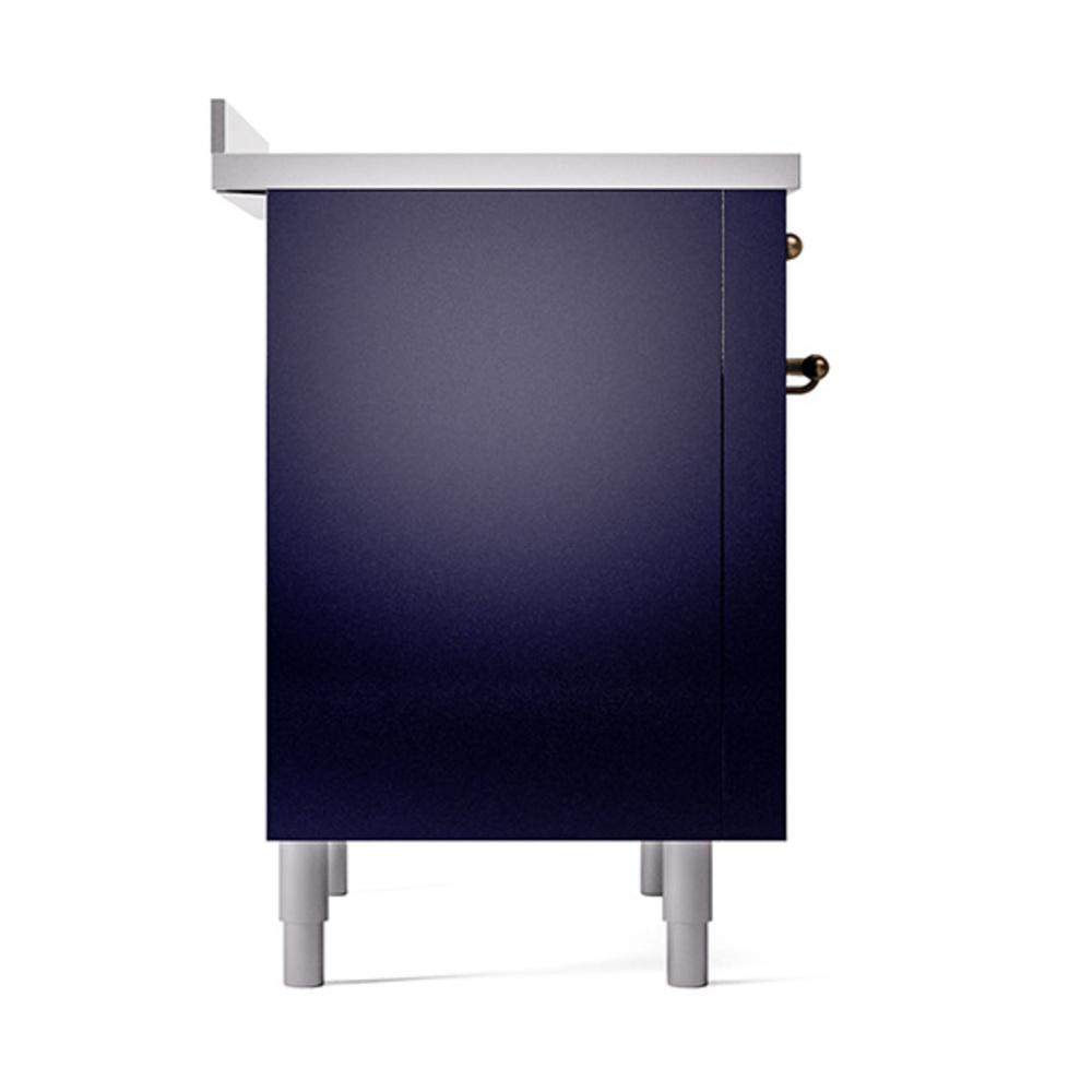 Ilve UNI366QNMPMBB Ilve Uni366Qnmpmbb Nostalgie Ii Noblesse 36" Induction Range (Solid Door, Midnight Blue, Burnished)