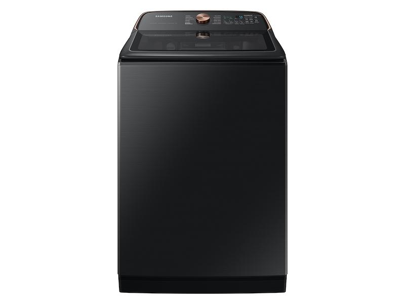 Samsung WA54CG7550AV 5.4 Cu. Ft. Extra-Large Capacity Smart Top Load Washer With Pet Care Solution And Auto Dispense System In Brushed Black