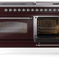 Ilve UP60FNMPBUCLP Nostalgie Ii 60 Inch Dual Fuel Liquid Propane Freestanding Range In Burgundy With Chrome Trim