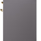 Ilve UPI304NMPMGG Nostalgie Ii 30 Inch Electric Freestanding Range In Matte Graphite With Brass Trim