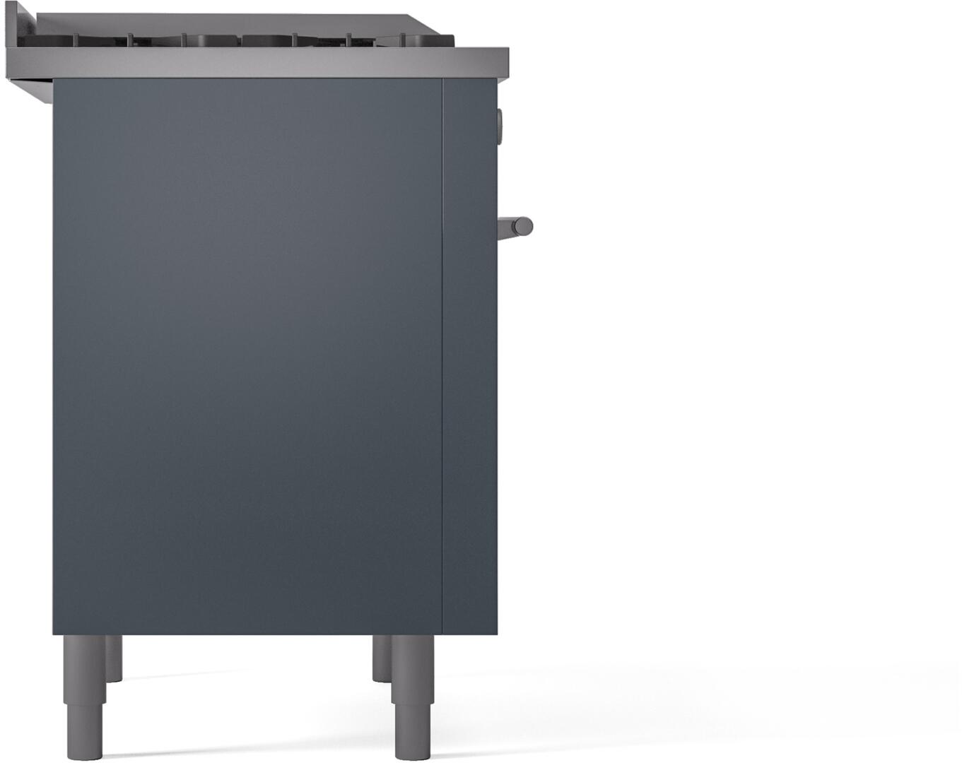 Ilve UP36FWMPBG Professional Plus Ii 36 Inch Dual Fuel Natural Gas Freestanding Range In Blue Grey With Trim