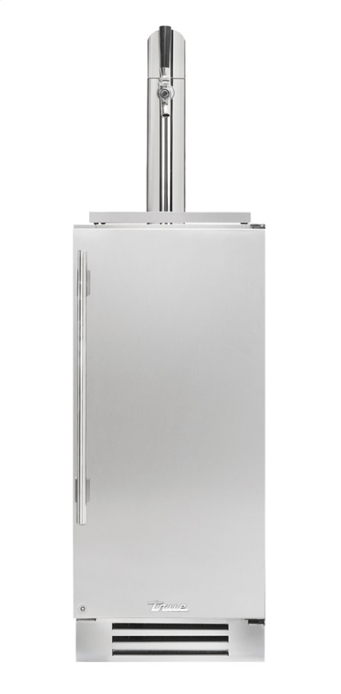 True Residential TUR15BDRSSC 15 Inch Single Tap Solid Stainless Door Right Hinge Undercounter Beverage Dispenser