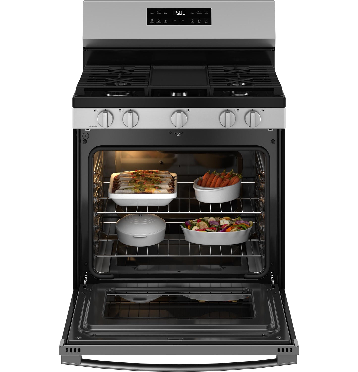 Ge Appliances GGF500PVSS Ge® 30" Free-Standing Gas Range With Crisp Mode