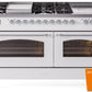 Ilve UP60FSNMPRAC Nostalgie Ii 60 Inch Dual Fuel Natural Gas Freestanding Range In Ral Custom Color With Chrome Trim