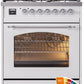 Ilve UP30NMPRAC Nostalgie Ii 30 Inch Dual Fuel Natural Gas Freestanding Range In Ral Custom Color With Chrome Trim