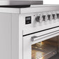 Ilve UPI486WMPWH Professional Plus Ii 48 Inch Electric Freestanding Range In White With Trim