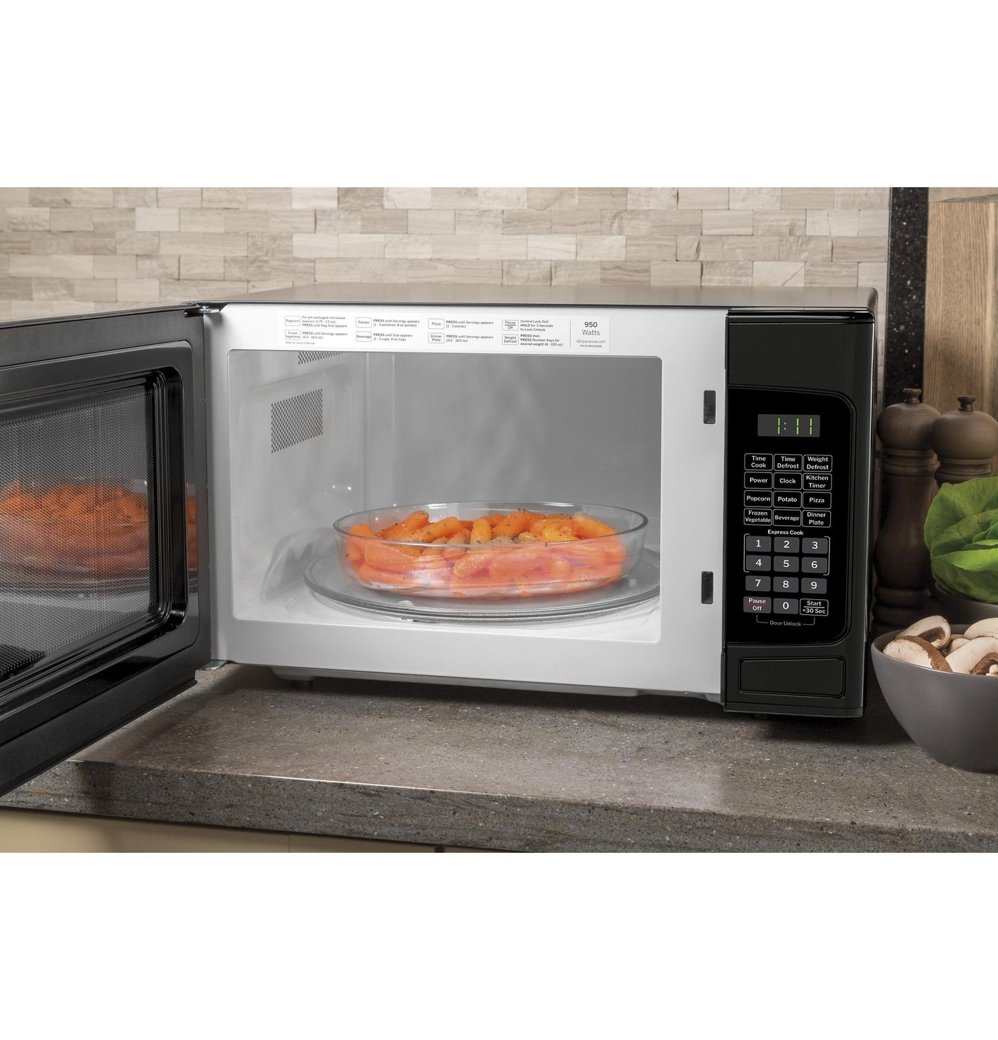 Ge Appliances GCST11N1WBB Ge® 1.1 Cu. Ft. Capacity Countertop Microwave Oven