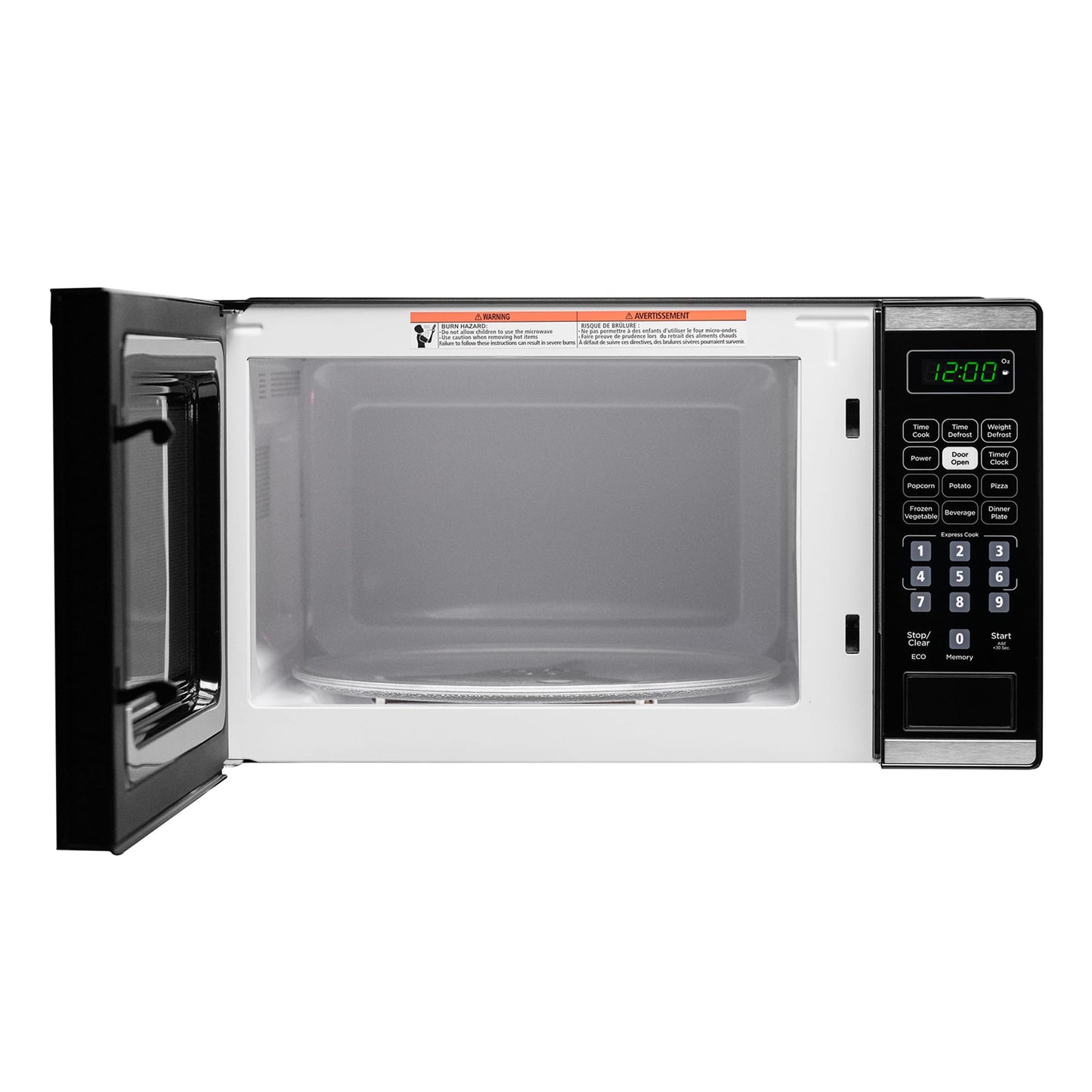 Danby DBMW0722BBS Danby 0.7 Cu. Ft. Countertop Microwave In Black And Stainless Steel