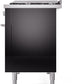 Ilve UP48FWMPBKLP Professional Plus Ii 48 Inch Dual Fuel Liquid Propane Freestanding Range In Glossy Black With Trim