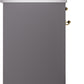 Ilve UP30NMPMGGLP Nostalgie Ii 30 Inch Dual Fuel Liquid Propane Freestanding Range In Matte Graphite With Brass Trim