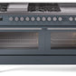 Ilve UP60FSWMPBG Professional Plus Ii 60 Inch Dual Fuel Natural Gas Freestanding Range In Blue Grey With Trim