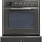 Ilve UM30DNE3MGC Majestic Ii 30 Inch Dual Fuel Natural Gas Freestanding Range In Matte Graphite With Chrome Trim