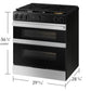 Samsung NSY6DG8550SR Bespoke Smart Slide-In Dual Fuel Range 6.3 Cu. Ft. With Flex Duo™ & Illuminated Precision Knobs In Stainless Steel