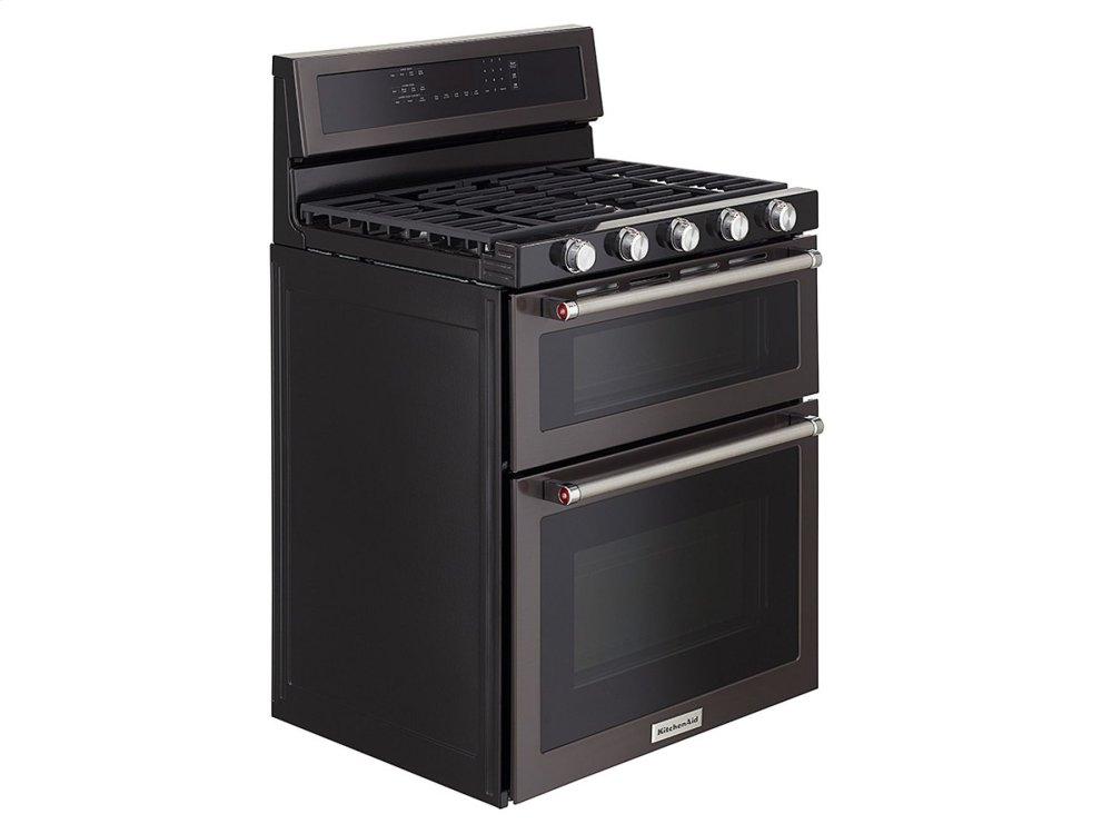 Kitchenaid KFGS530ESS 30-Inch 5 Burner Gas Convection Range With Warming Drawer - Stainless Steel