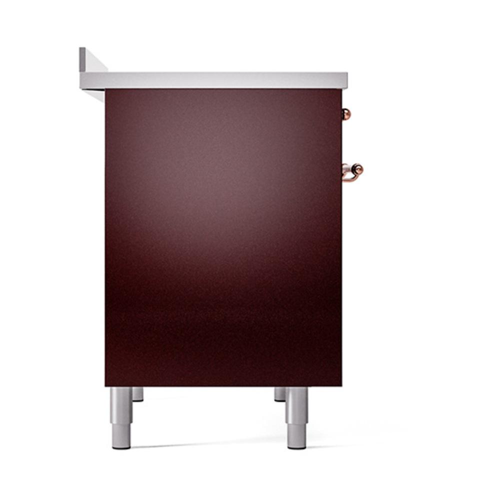 Ilve UNDI406QNMPBUP Ilve Undi406Qnmpbup Nostalgie Ii Noblesse 40" Induction Range (Solid Door, Burgundy, Copper)