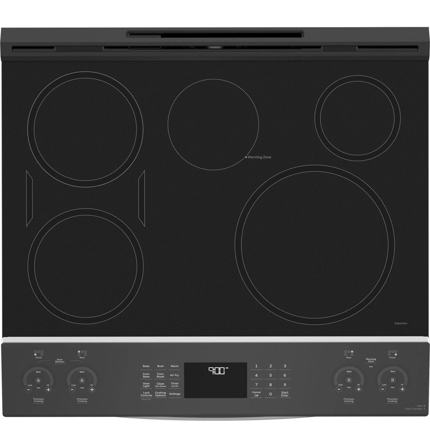 Ge Appliances PHS93EYPFS Ge Profile&#8482; Energy Star 30" Smart Slide-In Fingerprint Resistant Front-Control Induction And Convection Range With No Preheat Air Fry