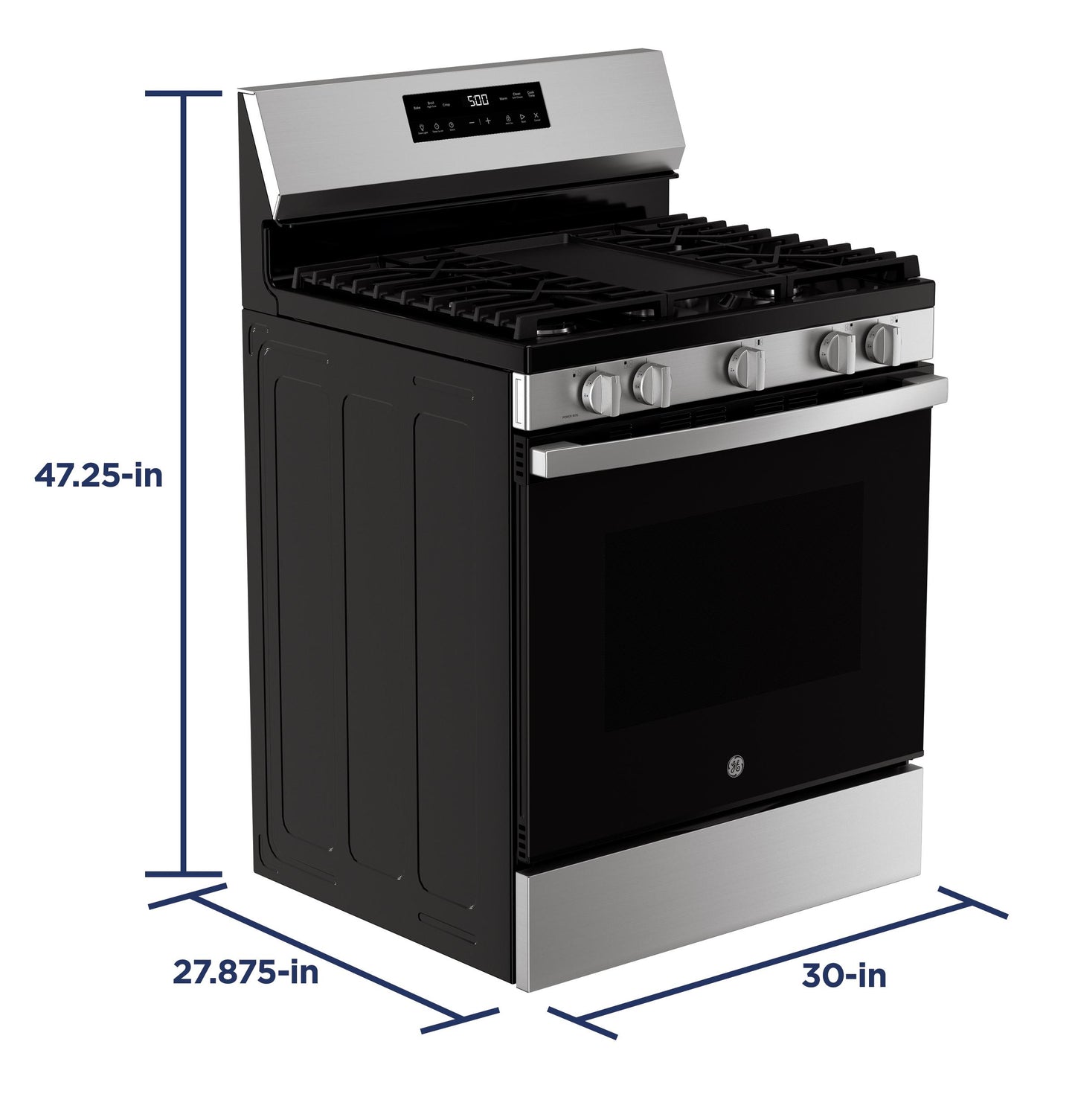 Ge Appliances GGF500PVSS Ge® 30" Free-Standing Gas Range With Crisp Mode