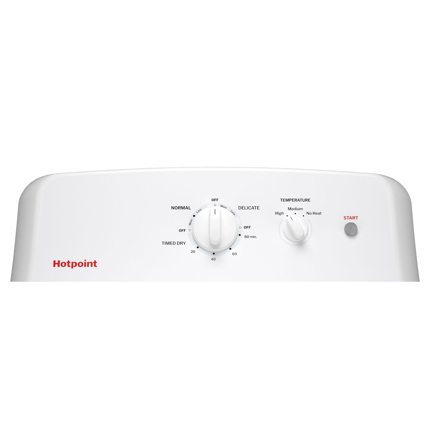 Hotpoint HTX26EASWWW Hotpoint® 6.2 Cu. Ft. Capacity&#X00A0;&#X00A0;Electric&#X00A0;Dryer&#X00A0;With Up To 120 Ft. Venting And Shallow Depth&#X200B;