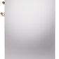 Ilve UP30NMPSSGLP Nostalgie Ii 30 Inch Dual Fuel Liquid Propane Freestanding Range In Stainless Steel With Brass Trim