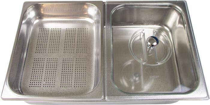 Ilve G00202 Stainless Steel Steam Cooker Basins