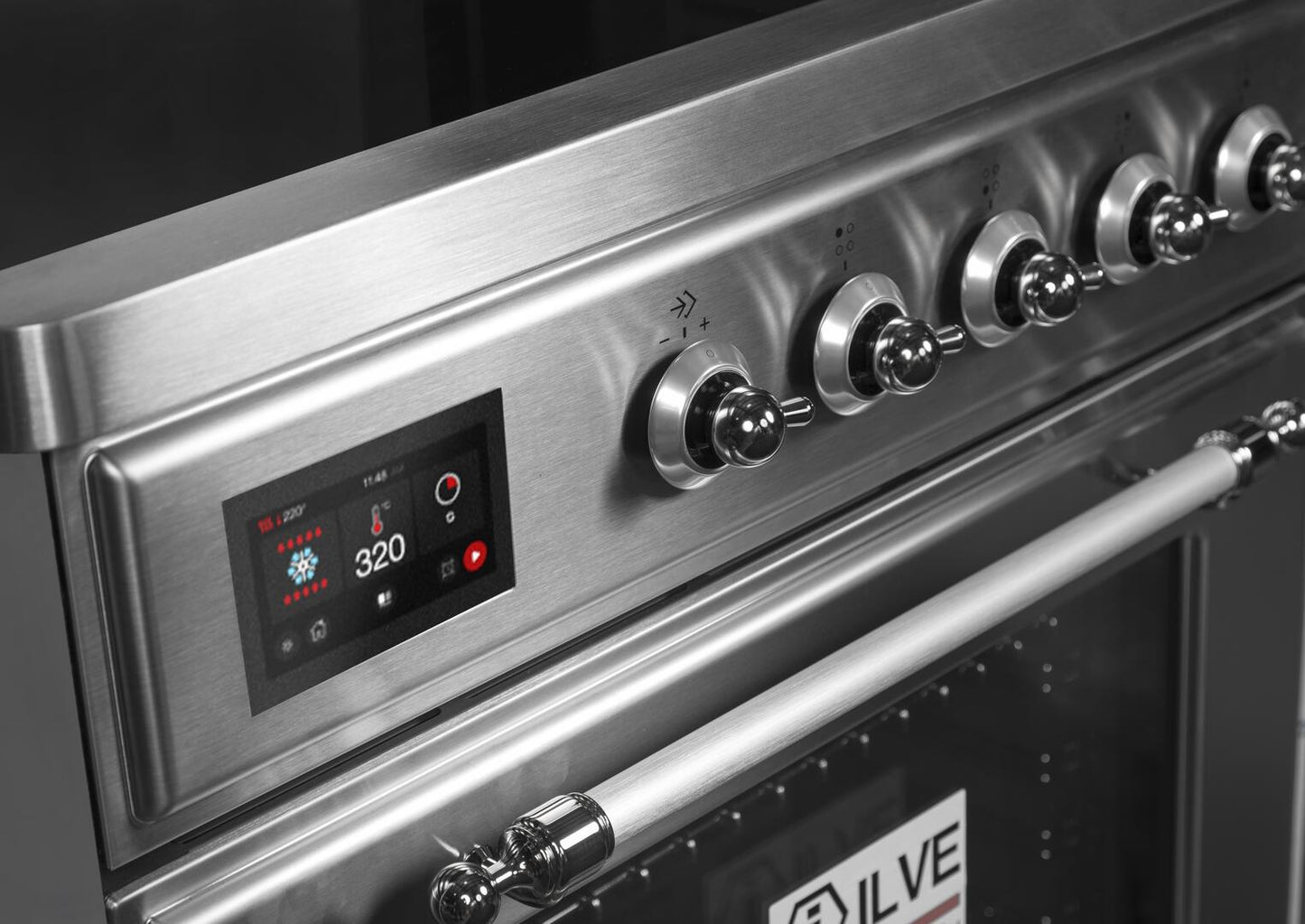 Ilve UMI30NE3SSC Majestic Ii 30 Inch Electric Freestanding Range In Stainless Steel With Chrome Trim