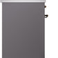 Ilve UPI304NMPMGB Nostalgie Ii 30 Inch Electric Freestanding Range In Matte Graphite With Bronze Trim