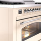 Ilve UP36FNMPAWC Nostalgie Ii 36 Inch Dual Fuel Natural Gas Freestanding Range In Antique White With Chrome Trim