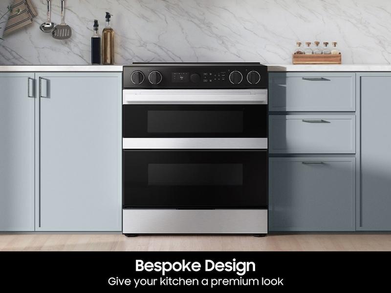 Samsung NSE6DG8550SR Bespoke Smart Slide-In Electric Range 6.3 Cu. Ft. With Flex Duo&#8482; & Illuminated Precision Knobs In Stainless Steel