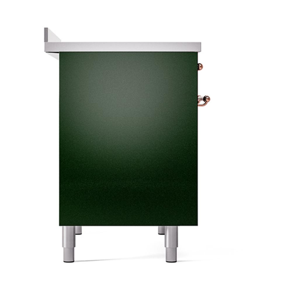 Ilve UNDI406QNMPEGP Ilve Undi406Qnmpegp Nostalgie Ii Noblesse 40" Induction Range (Solid Door, Emerald Green, Copper)