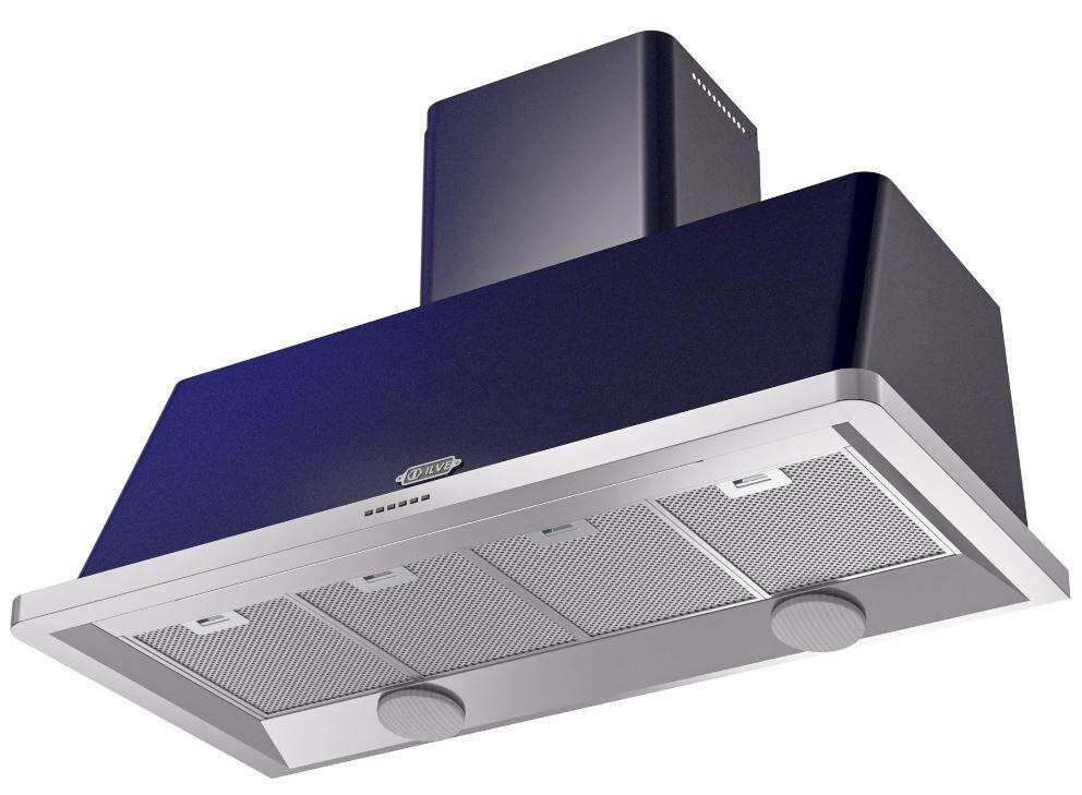 Ilve UAM120MB Majestic 48 Inch Blue Wall Mount Range Hood