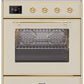 Ilve UMI30NE3AWG Majestic Ii 30 Inch Electric Freestanding Range In Antique White With Brass Trim