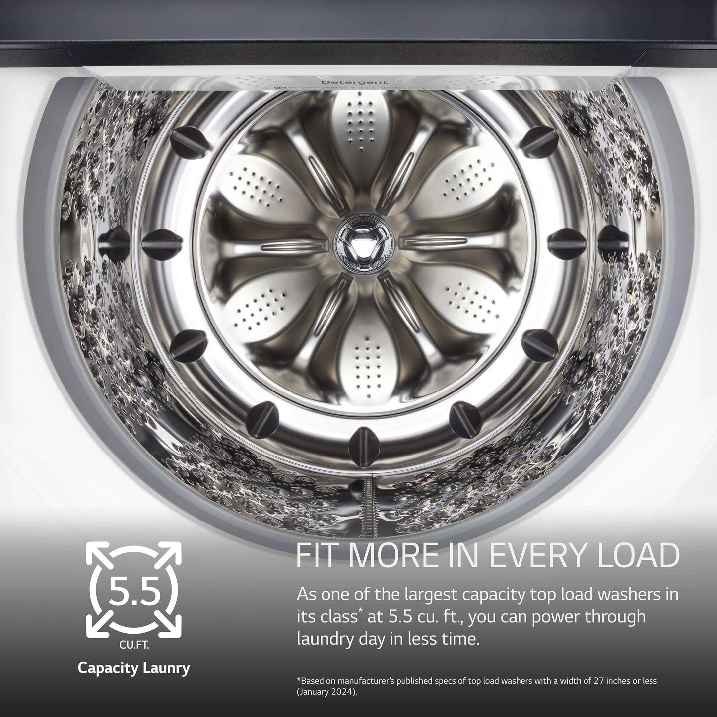 Lg WT8400CW 5.5 Cu. Ft. Mega Capacity Smart Top Load Washer With Easyunload&#8482; & Ai Sensing