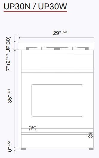 Ilve UP30NMPAWB Nostalgie Ii 30 Inch Dual Fuel Natural Gas Freestanding Range In Antique White With Bronze Trim