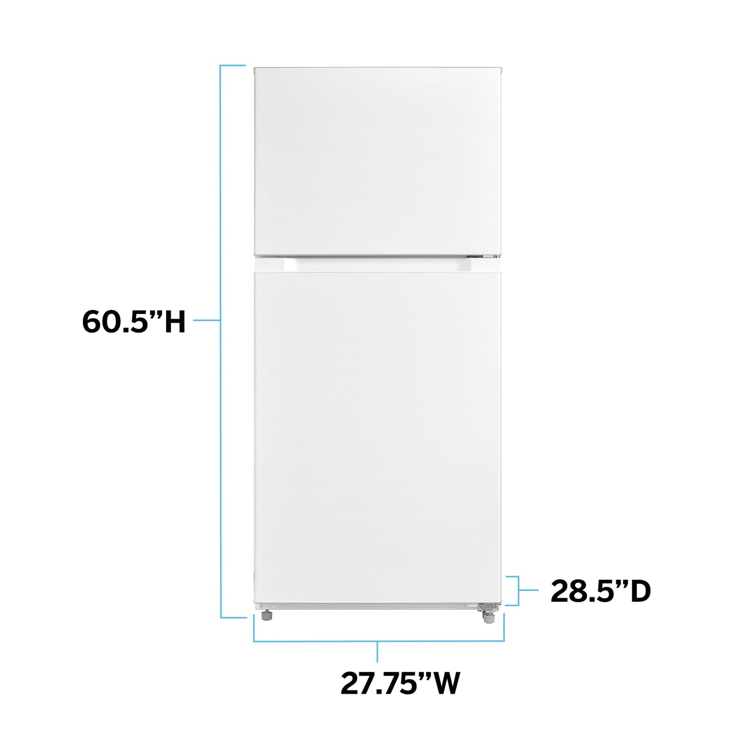 Avanti FF14D3S4 Avanti Frost Free Top Freezer Refrigerator - Stainless Steel / 14.2 Cu. Ft.