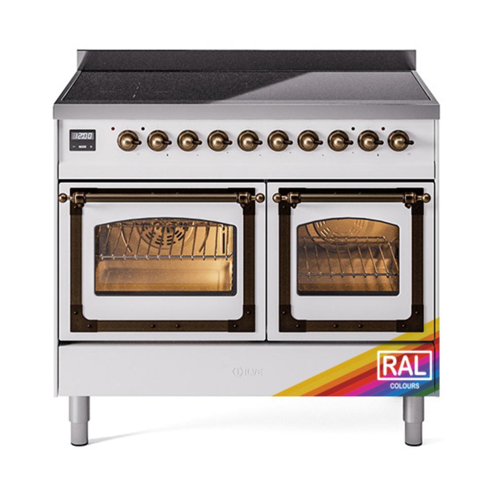 Ilve UNDI406NMPRAB Ilve Undi406Nmprab Nostalgie Ii Noblesse 40" Induction Range (Triple Glass Door, Ral, Burnished)