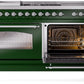 Ilve UP60FSNMPEGCLP Nostalgie Ii 60 Inch Dual Fuel Liquid Propane Freestanding Range In Emerald Green With Chrome Trim