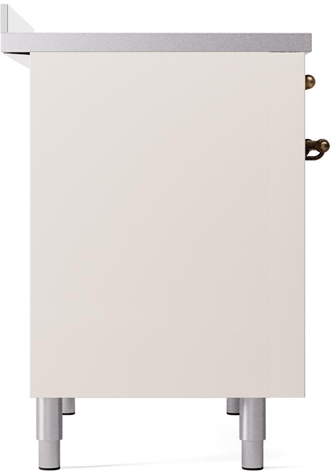 Ilve UPDI406NMPAWB Nostalgie Ii 40 Inch Electric Freestanding Range In Antique White With Bronze Trim