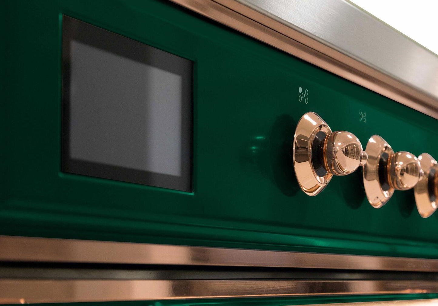 Ilve UM30DNE3EGP Majestic Ii 30 Inch Dual Fuel Natural Gas Freestanding Range In Emerald Green With Copper Trim