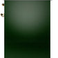 Ilve UPI304NMPEGG Nostalgie Ii 30 Inch Electric Freestanding Range In Emerald Green With Brass Trim