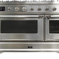 Ilve UM12FDNS3SSCLP Majestic Ii 48 Inch Dual Fuel Liquid Propane Freestanding Range In Stainless Steel With Chrome Trim