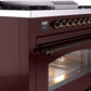 Ilve UP36FNMPBUB Nostalgie Ii 36 Inch Dual Fuel Natural Gas Freestanding Range In Burgundy With Bronze Trim