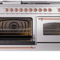 Ilve UP60FSNMPSSP Nostalgie Ii 60 Inch Dual Fuel Natural Gas Freestanding Range In Stainless Steel With Copper Trim