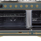 Ilve UM12FDNS3BGGLP Majestic Ii 48 Inch Dual Fuel Liquid Propane Freestanding Range In Blue Grey With Brass Trim