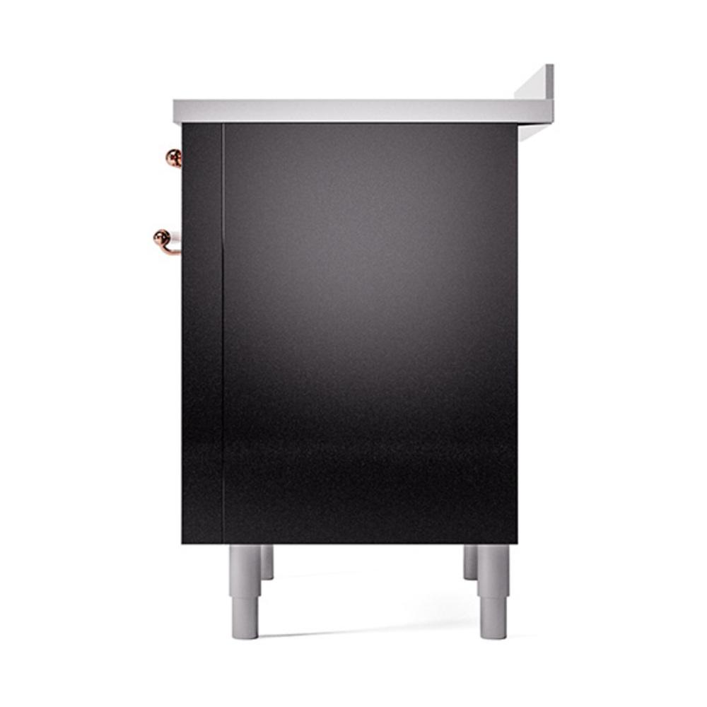 Ilve UNI366QNMPBKP Ilve Uni366Qnmpbkp Nostalgie Ii Noblesse 36" Induction Range (Solid Door, Glossy Black, Copper)